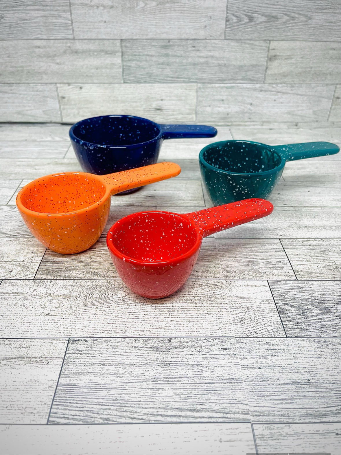 Hand-Painted Ceramic Measuring Cup