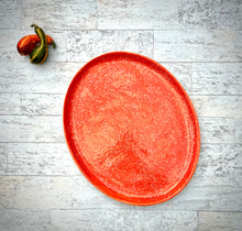 Load image into Gallery viewer, Large Orange and White Serving Platter